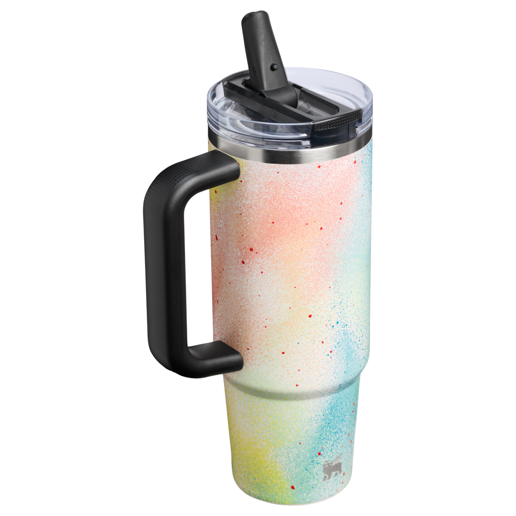 Stanley Quencher ProTour Flip Straw Tumbler 30oz Atomic Techgrain back