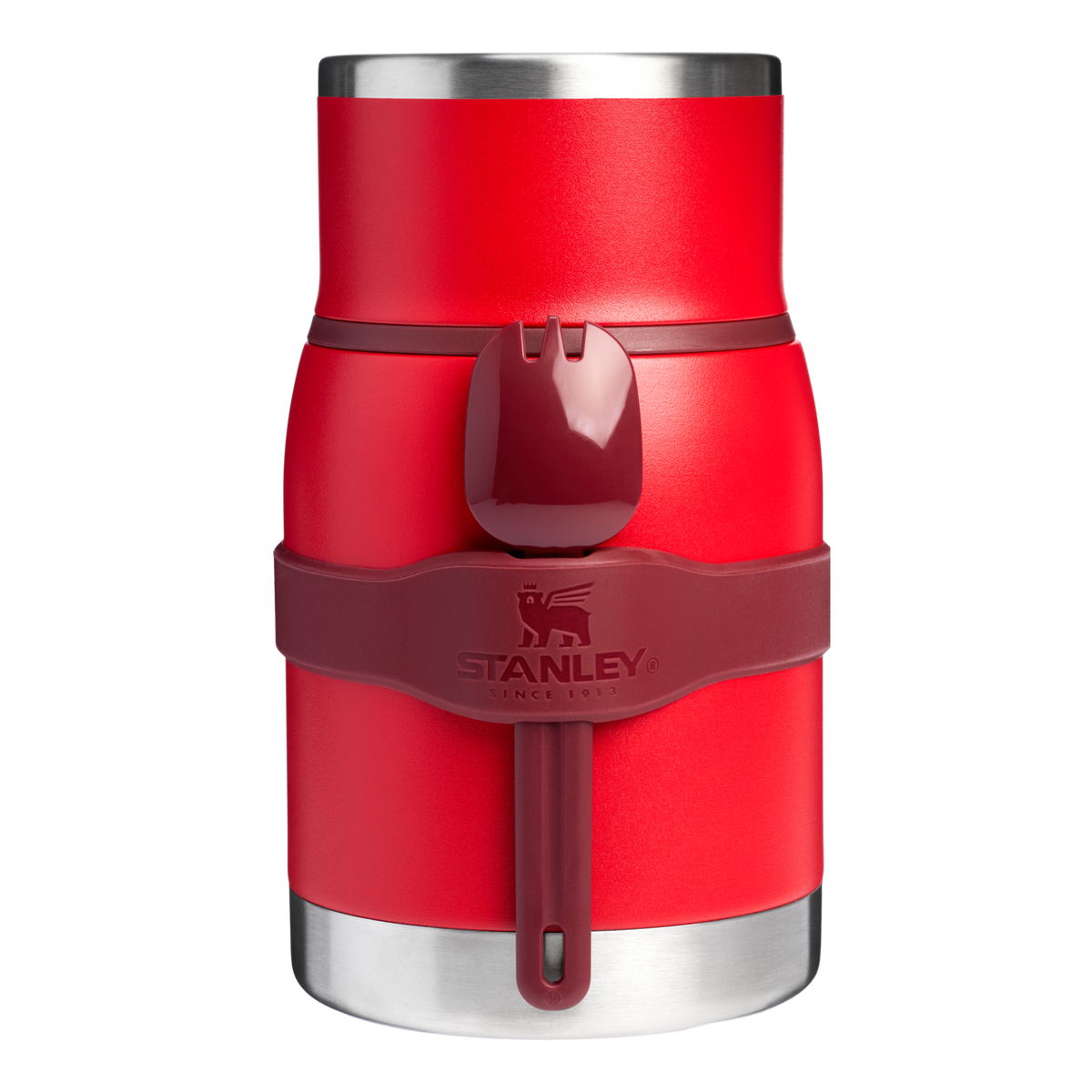 Stanley The Adventure To-Go Food Jar + Spork 24oz - Chili Red, front view