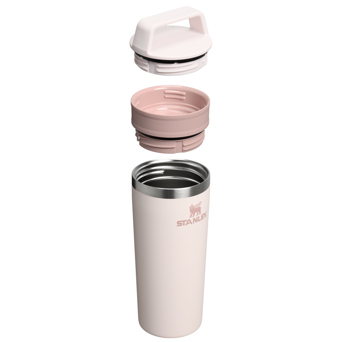 Stanley The Cafe-To-Go Travel Mug 16oz - ROSE QUARTZ - exploded