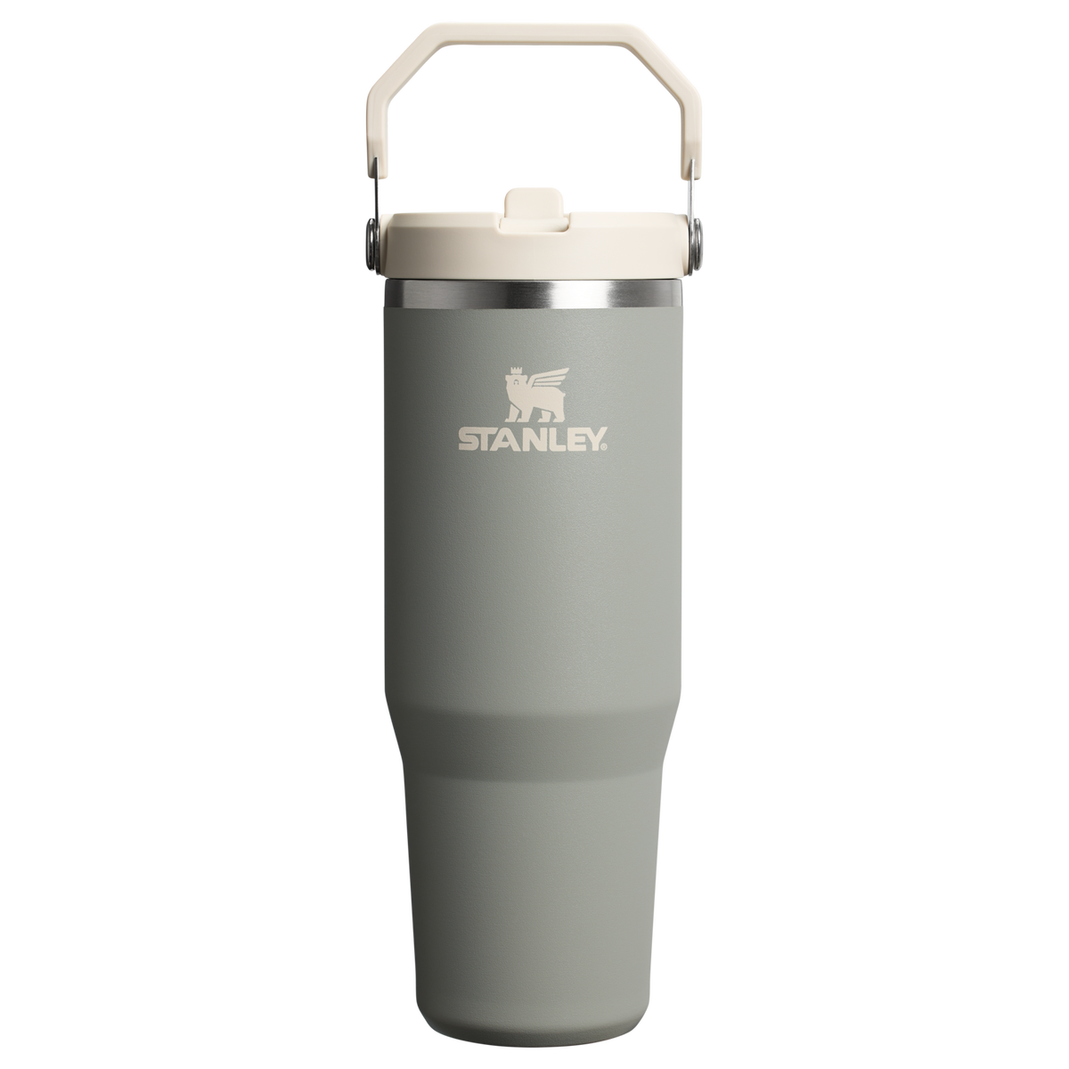 Stanley The Iceflow Flip Straw Tumbler 30oz - Sage Grey, front view