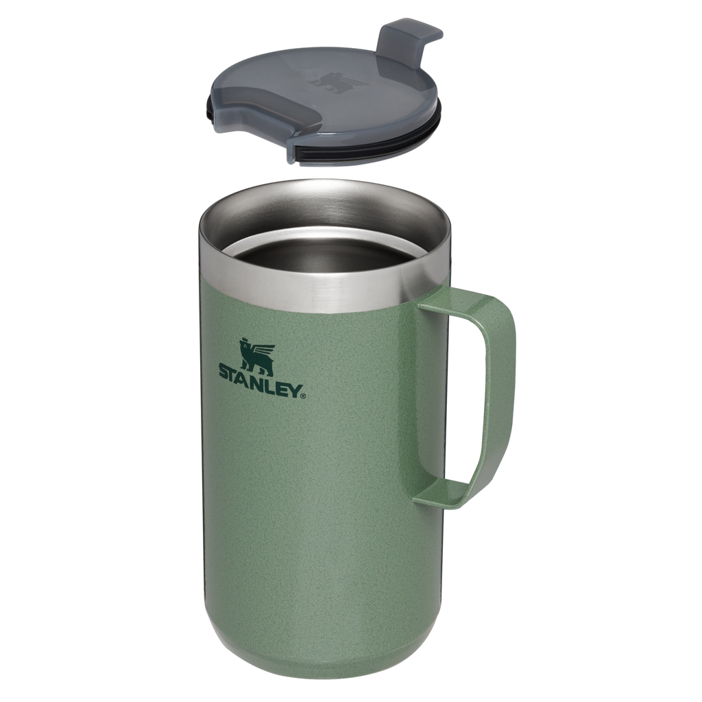 Stanley The Stay-Hot Camp Mug 24oz - HAMMERTONE GREEN - exploded