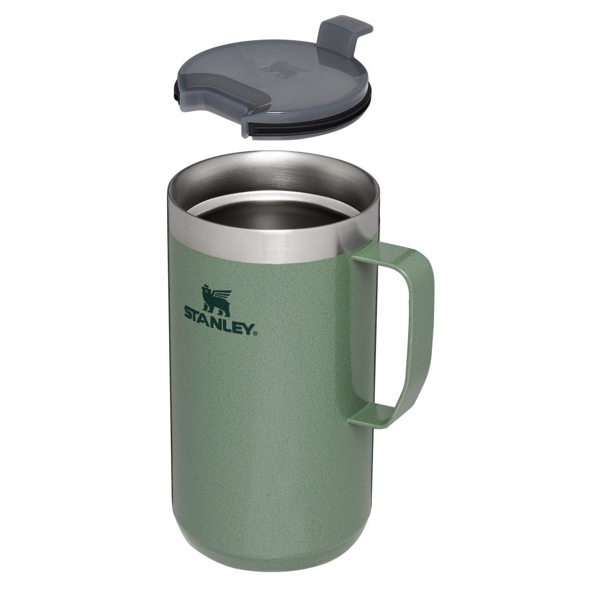 Stanley The Stay-Hot Camp Mug 24oz - HAMMERTONE GREEN - exploded