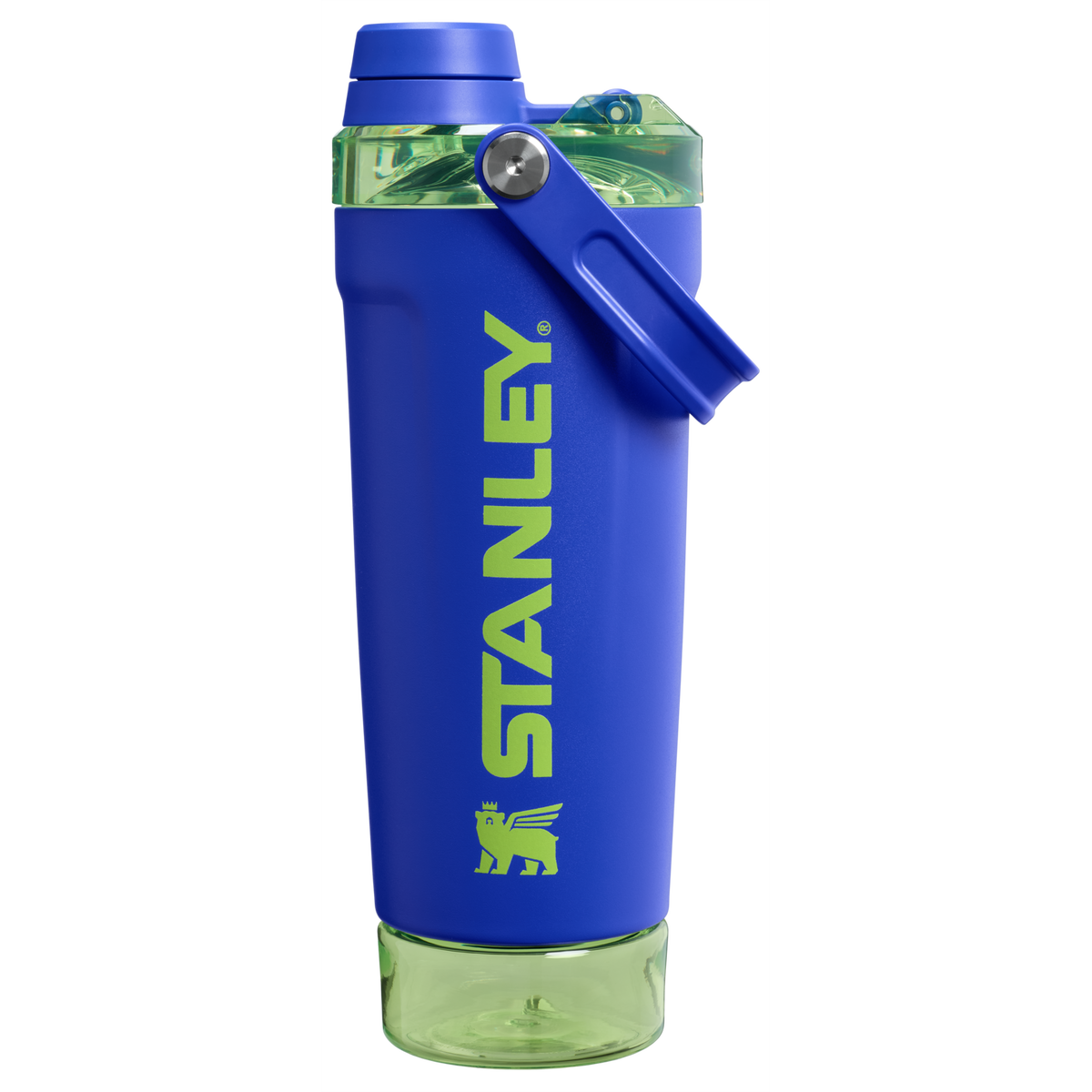 Stanley Vitalize Shaker Bottle 20oz Cobalt Chartreuse front
