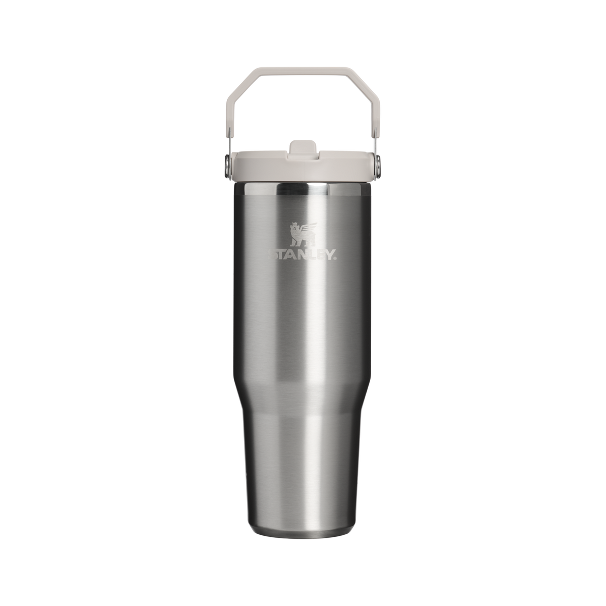 Stanley The Iceflow Flip Straw Tumbler 30oz - STAINLESS STEEL ASH - front