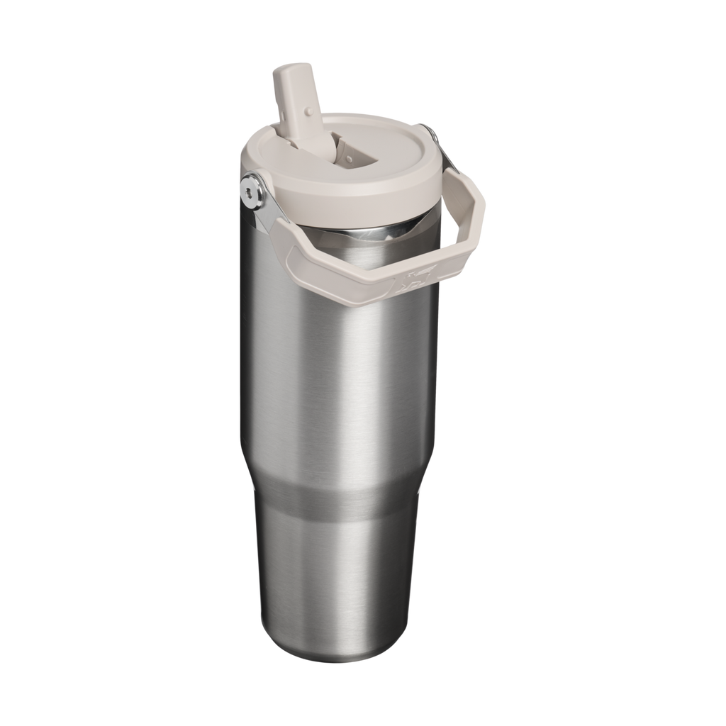Stanley The Iceflow Flip Straw Tumbler 30oz - STAINLESS STEEL ASH - back
