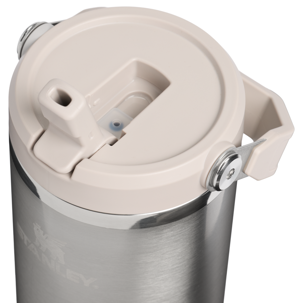 Stanley The Iceflow Flip Straw Tumbler 30oz - STAINLESS STEEL ASH - lid detail