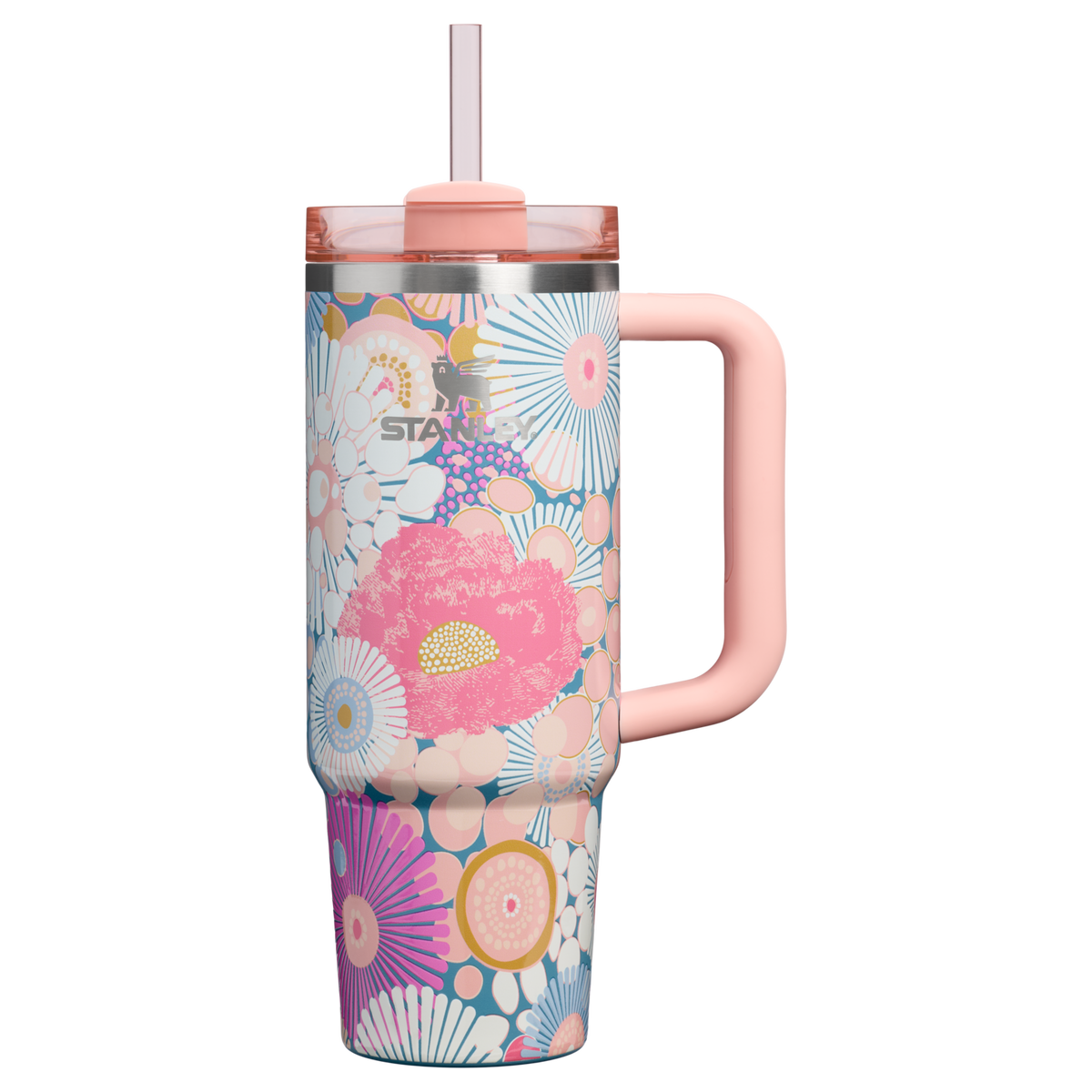 Stanley Quencher H2.0 Flowstate Tumbler 30oz Sorbet Wildflower front