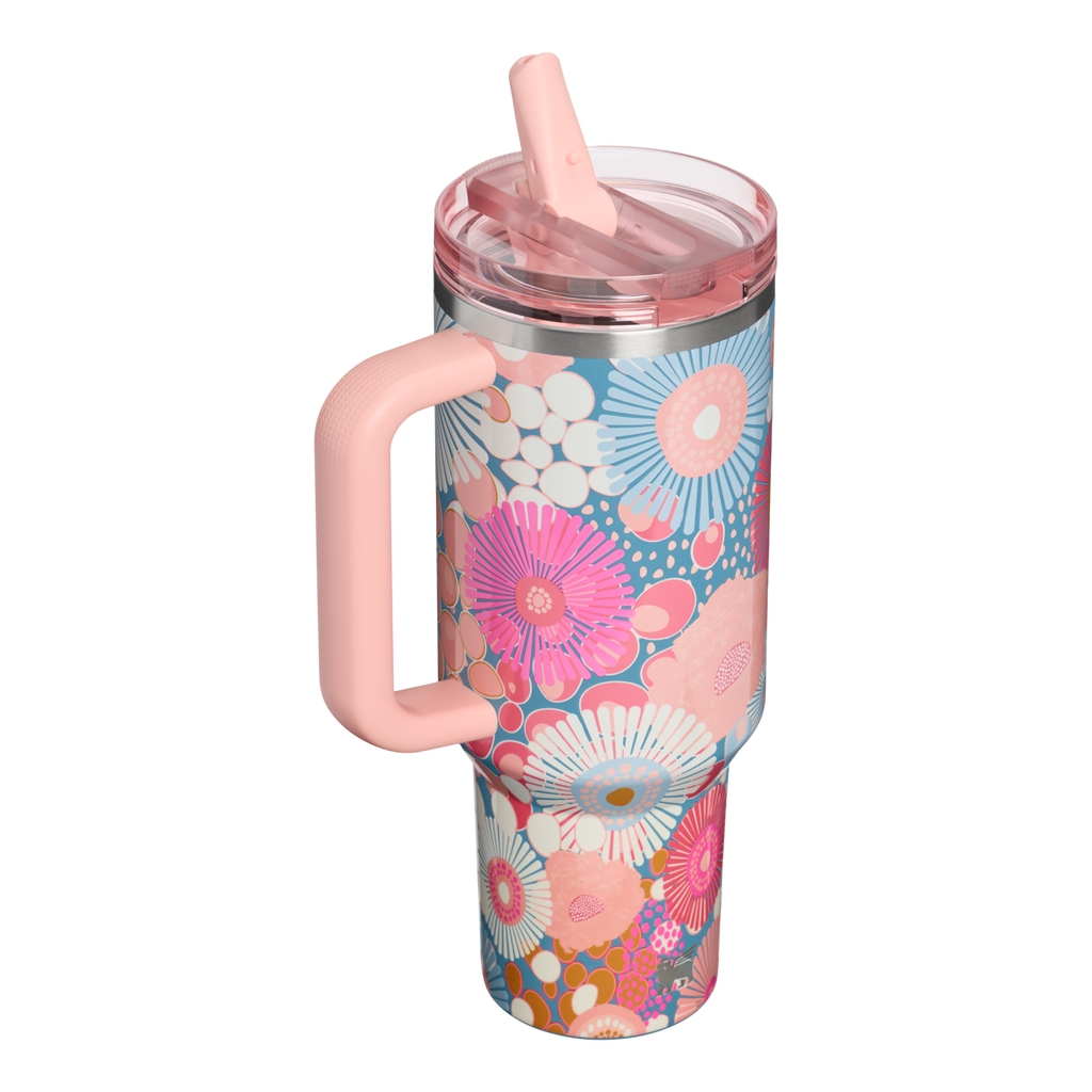 Stanley Quencher ProTour Flip Straw Tumbler 40oz Sorbet Wildflower back