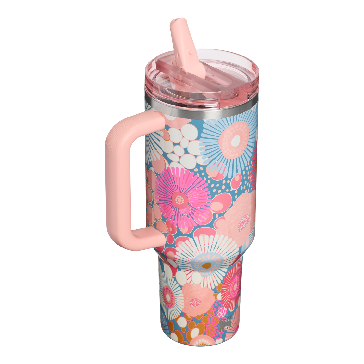 Stanley Quencher ProTour Flip Straw Tumbler 40oz Sorbet Wildflower back