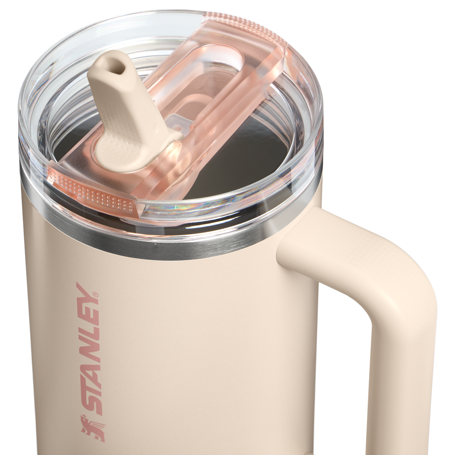 Stanley Quencher ProTour Flip Straw Tumbler 40oz Champagne lid detail