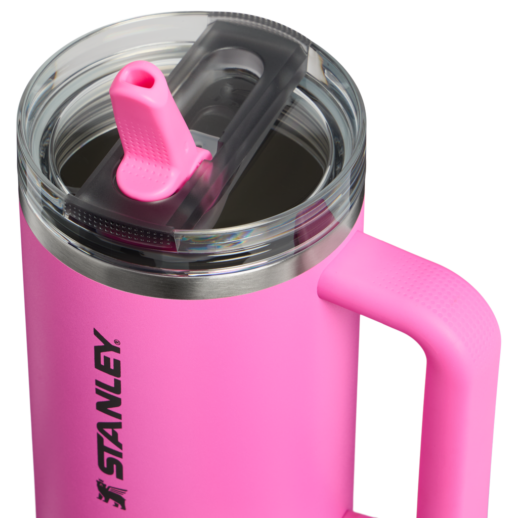 Stanley Quencher ProTour Flip Straw Tumbler 40oz Hot Pink lid detail