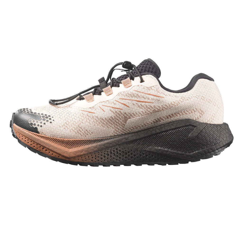 Salomon Women's Aero Blaze 4 GRVL Gore-Tex Running Shoes - Vanilla Ice/Black/Burro - medial