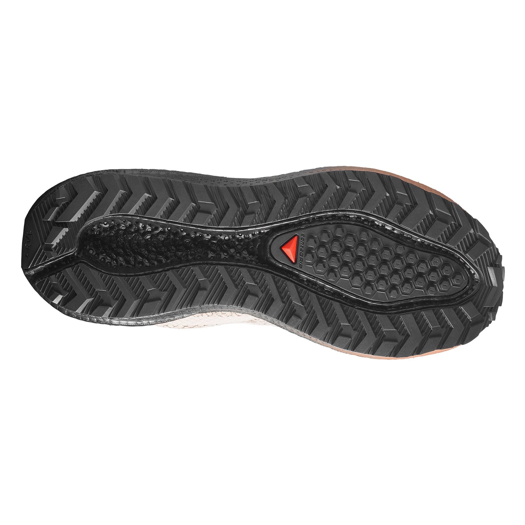 Salomon Women's Aero Blaze 4 GRVL Gore-Tex Running Shoes - Vanilla Ice/Black/Burro - outsole