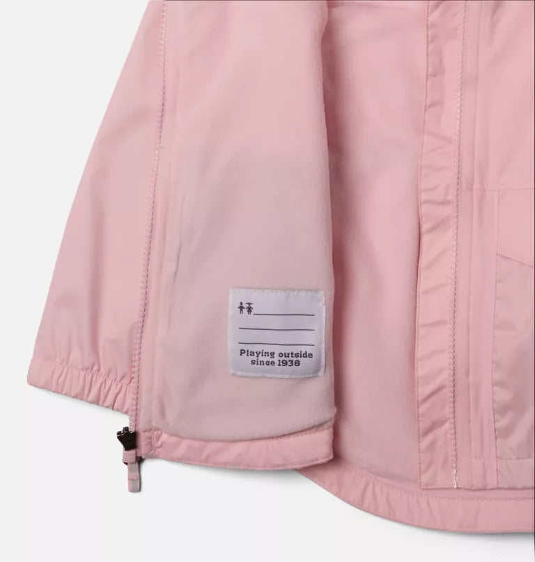Columbia Girls' Toddler Rainy Trails II Fleece Lined Rain Jacket