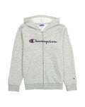 Champion Youth Classic Script Logo Powerblend Full-Zip Hoodie