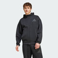 Adidas Men's Z.N.E. Full-Zip Hooded Track Jacket - Black, front