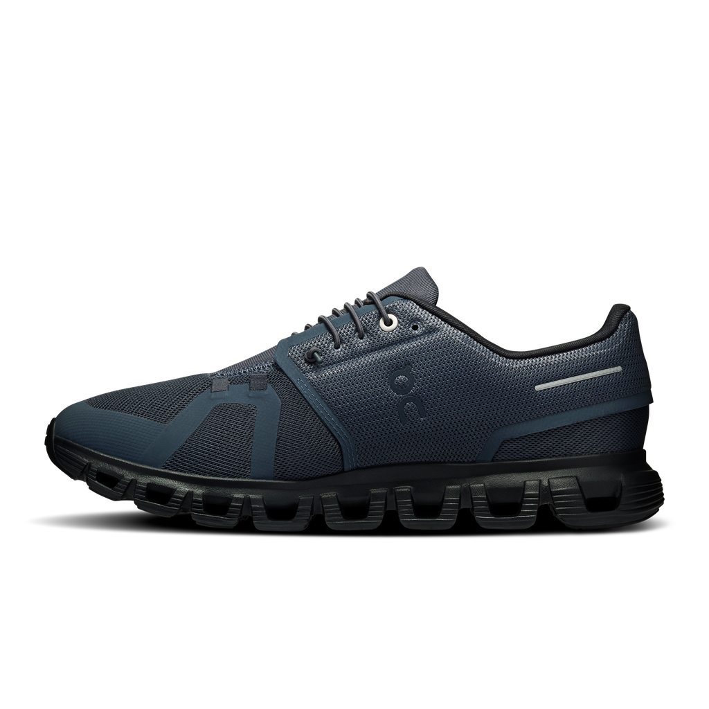 On Cloud Men's Cloud 6 Walking Shoes - NAVY/BLACK, inner side view