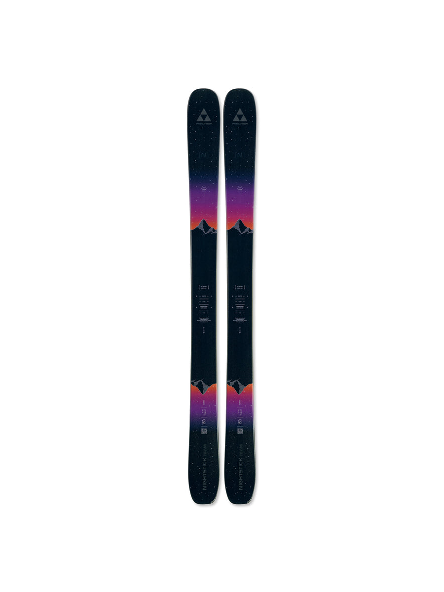 Fischer Junior Nightstick Team Skis - Navy and Purple, top view
