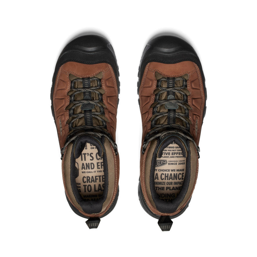 Keen Men's Targhee IV Mid Waterproof Wide Bison/Black heel