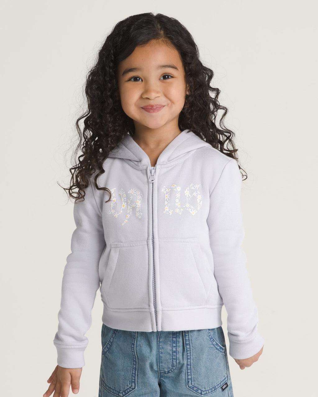Vans Toddler Girls' Daisy Break Full-Zip Hoodie Evening Haze front