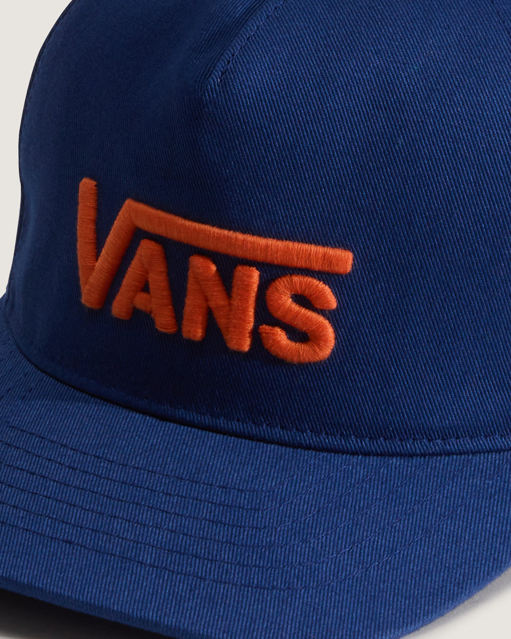 Vans Youth Drop V Logo Snapback Deep Indigo Blue detail