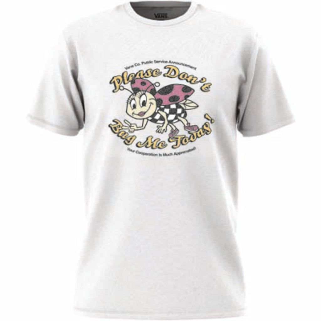 Vans Girls' Don't Bug Me T-Shirt White front alt
