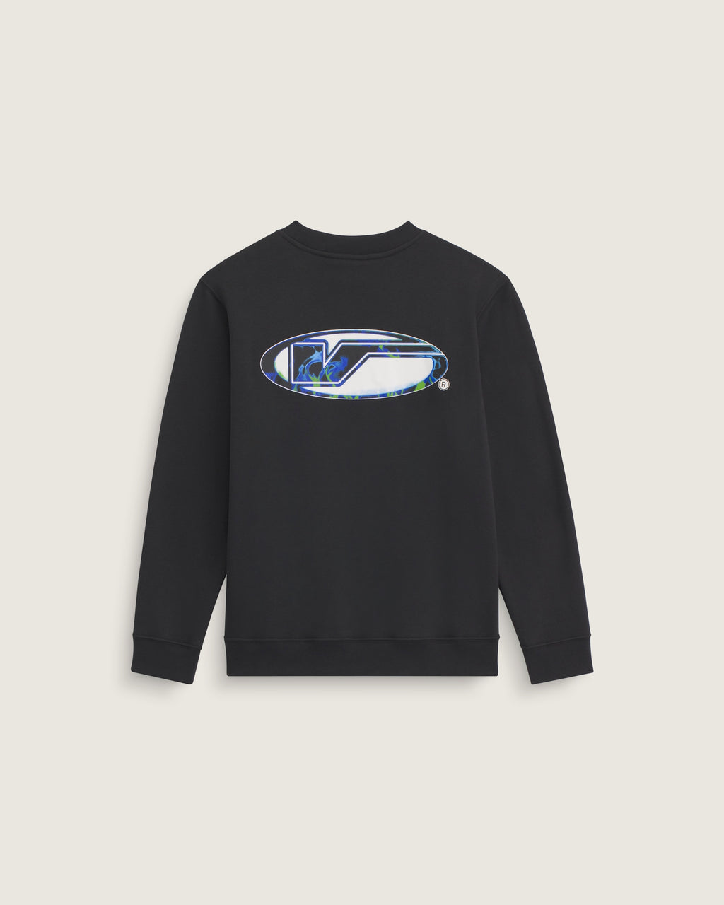 Vans Kids Bevel Flame Crew Black back