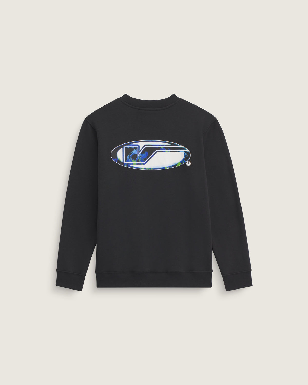 Vans Kids Bevel Flame Crew Black back