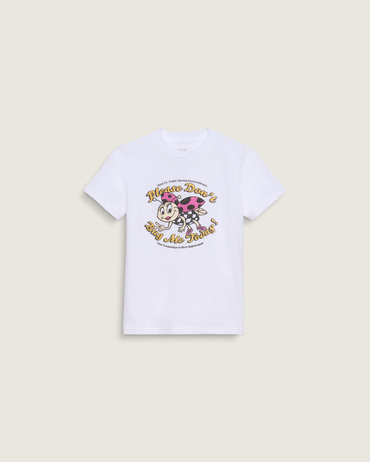 Vans Girls' Don't Bug Me T-Shirt White front