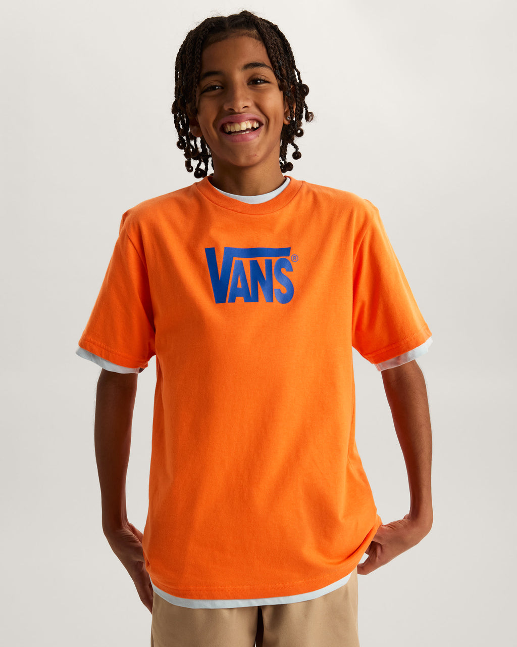 Vans Kids Stretch Logo T-Shirt Flame detail