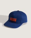 Vans Youth Drop V Logo Snapback Deep Indigo Blue front