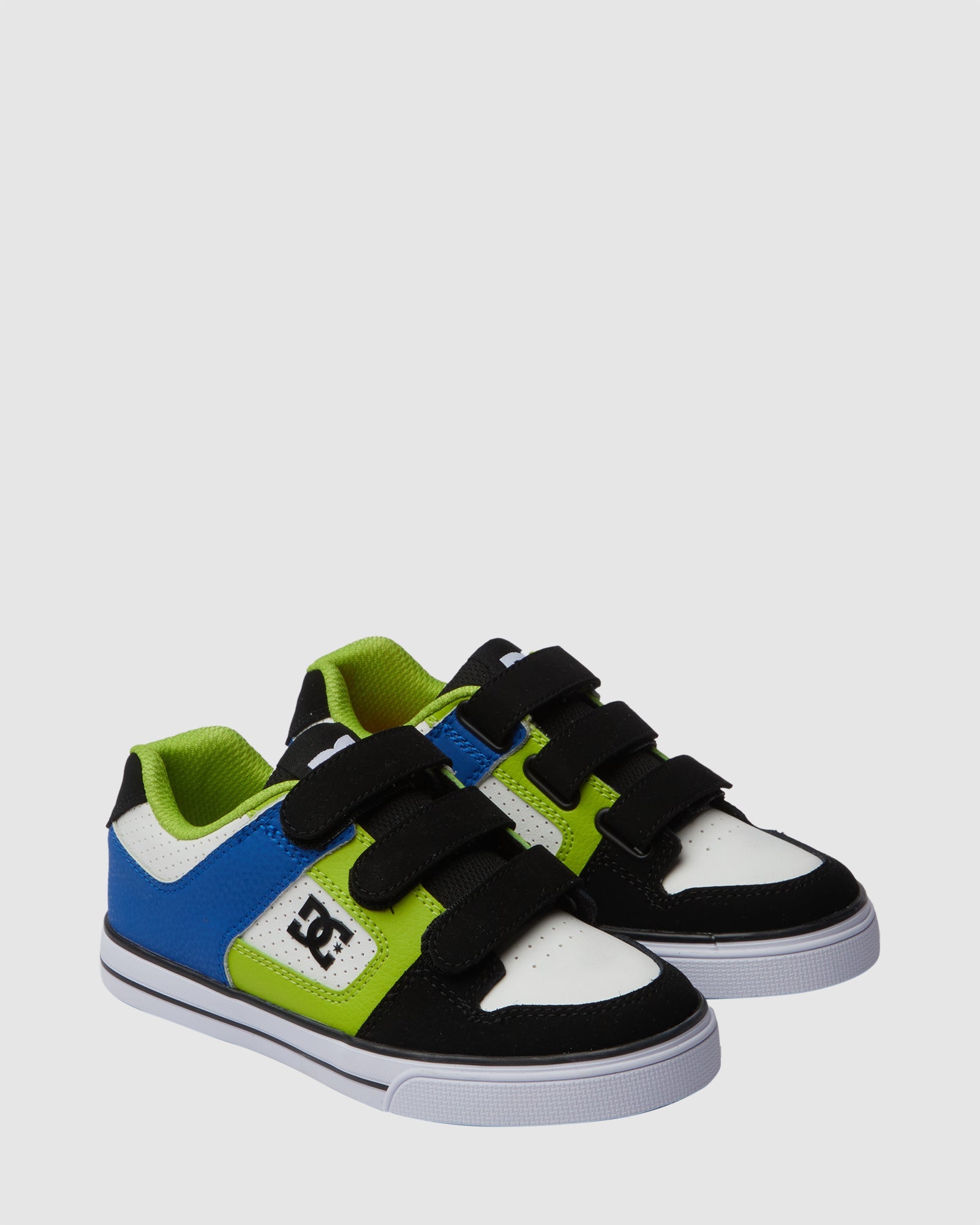 DC Boys' Youth Pure V Shoes - Black/Blue/Green
