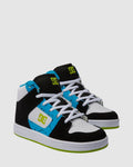 DC Boys' Youth Manteca 4 Hi Shoes - Black/Grey/Green