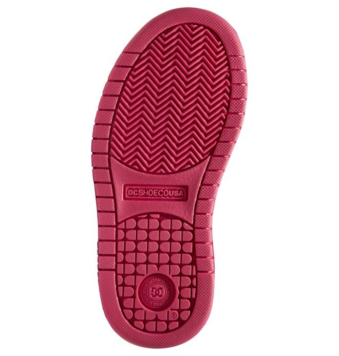 DC Girls' Youth Court Graffik Shoes in Black/Pink Stencil