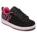 DC Girls' Youth Court Graffik Shoes in Black/Pink Stencil