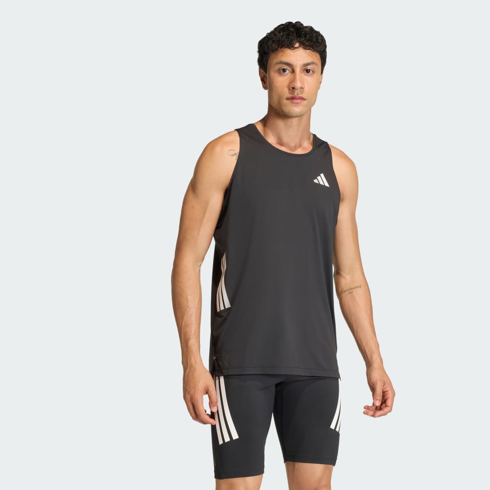 Adidas Men's Adi365 Climacool Running Tank Top - Black, on-model