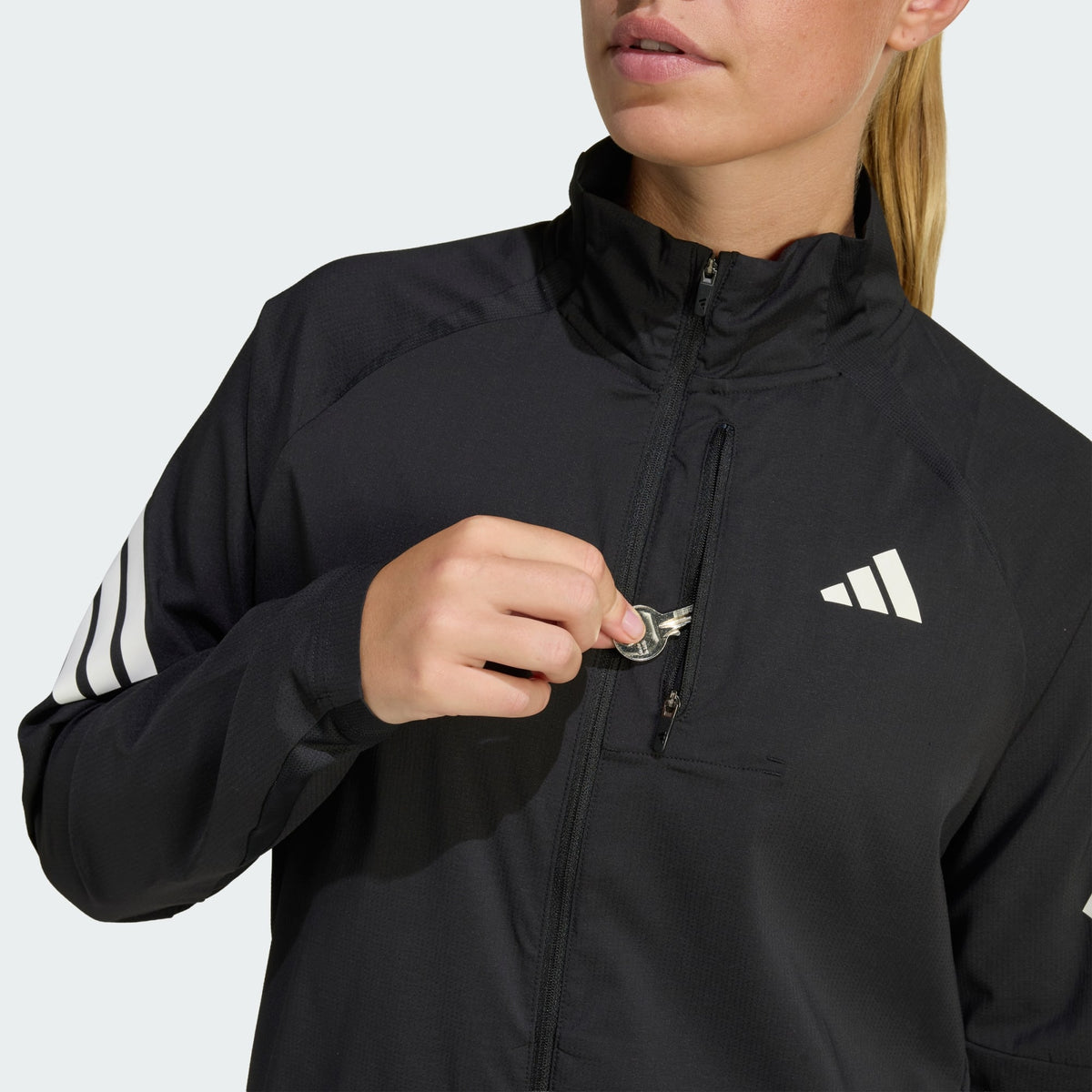 adidas adi365 FORMOTION Jacket Black - zip detail