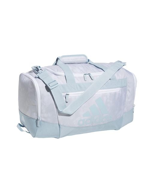Adidas Defender 4 Small Duffel Bag Stone Wash White/Wonder Blue
