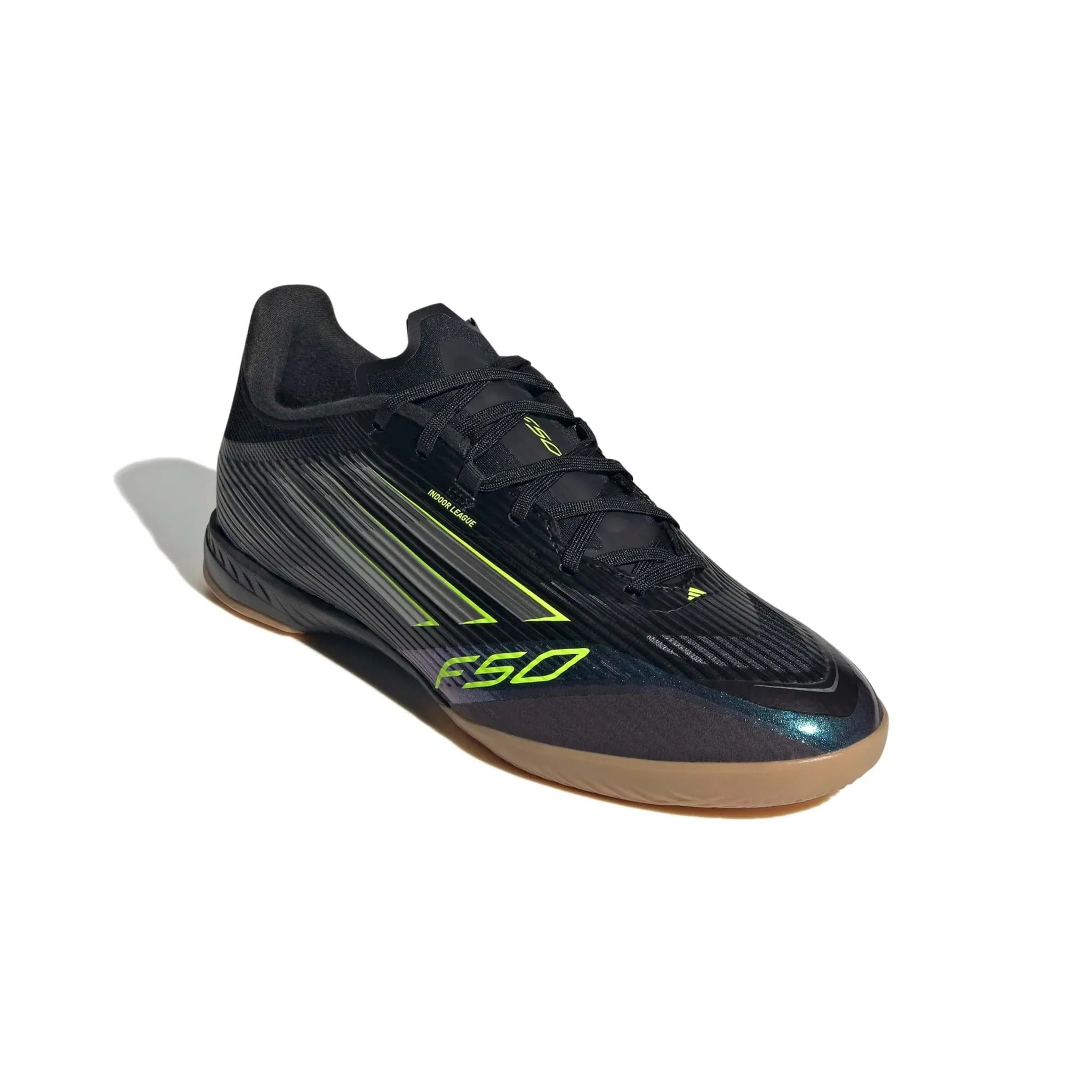 Adidas Men's F50 League Indoor Soccer Shoes - Black/Lemon