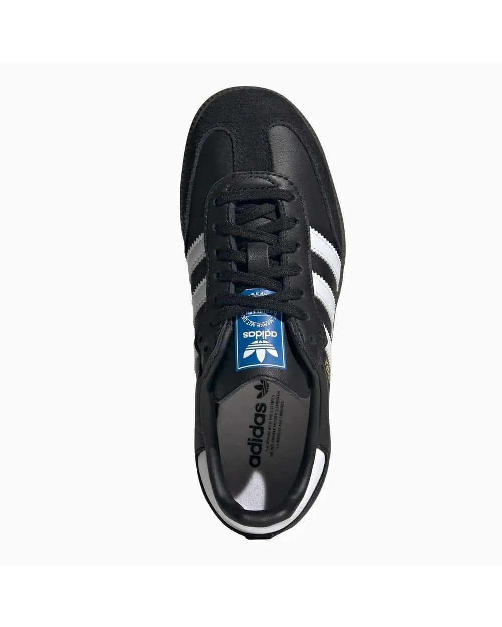 Adidas Kid's Samba OG Shoes - Core Black/Cloud White/Gum detail