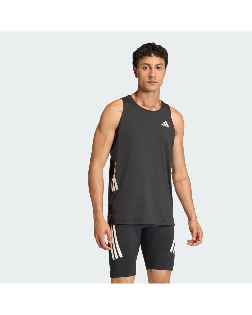Adidas Men's Adi365 Climacool Running Tank Top - Black, on-model