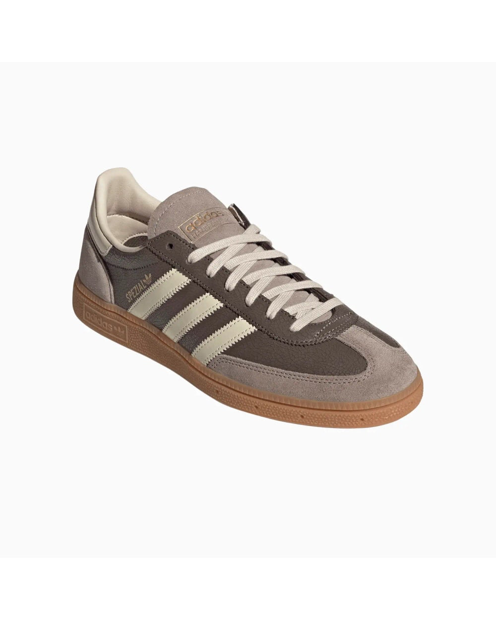 Adidas Men's Handball Spezial Shoes Earth Strata/Warm Vanilla/Gum - three-quarter front