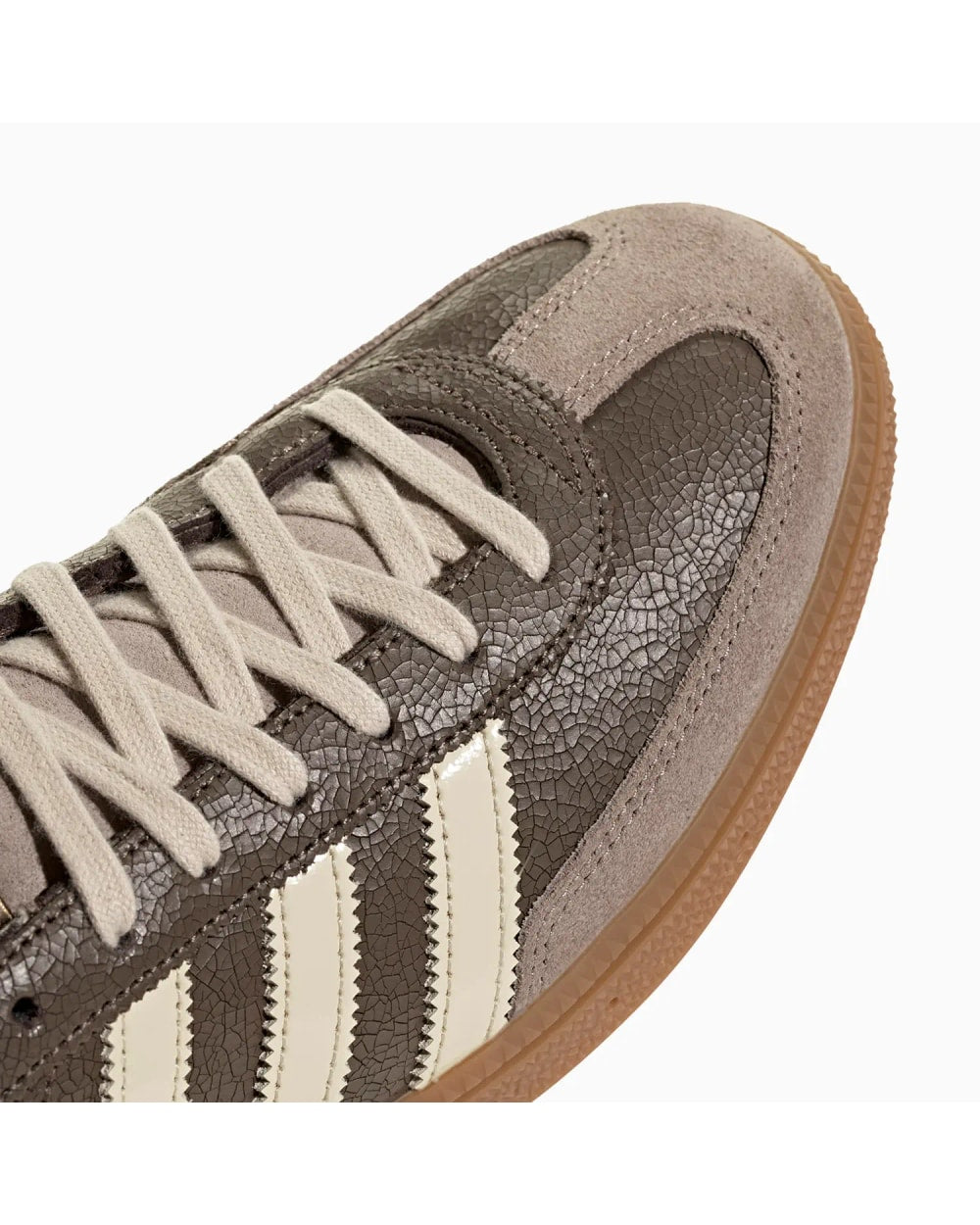 Adidas Men's Handball Spezial Shoes Earth Strata/Warm Vanilla/Gum - toe and 3-Stripes detail