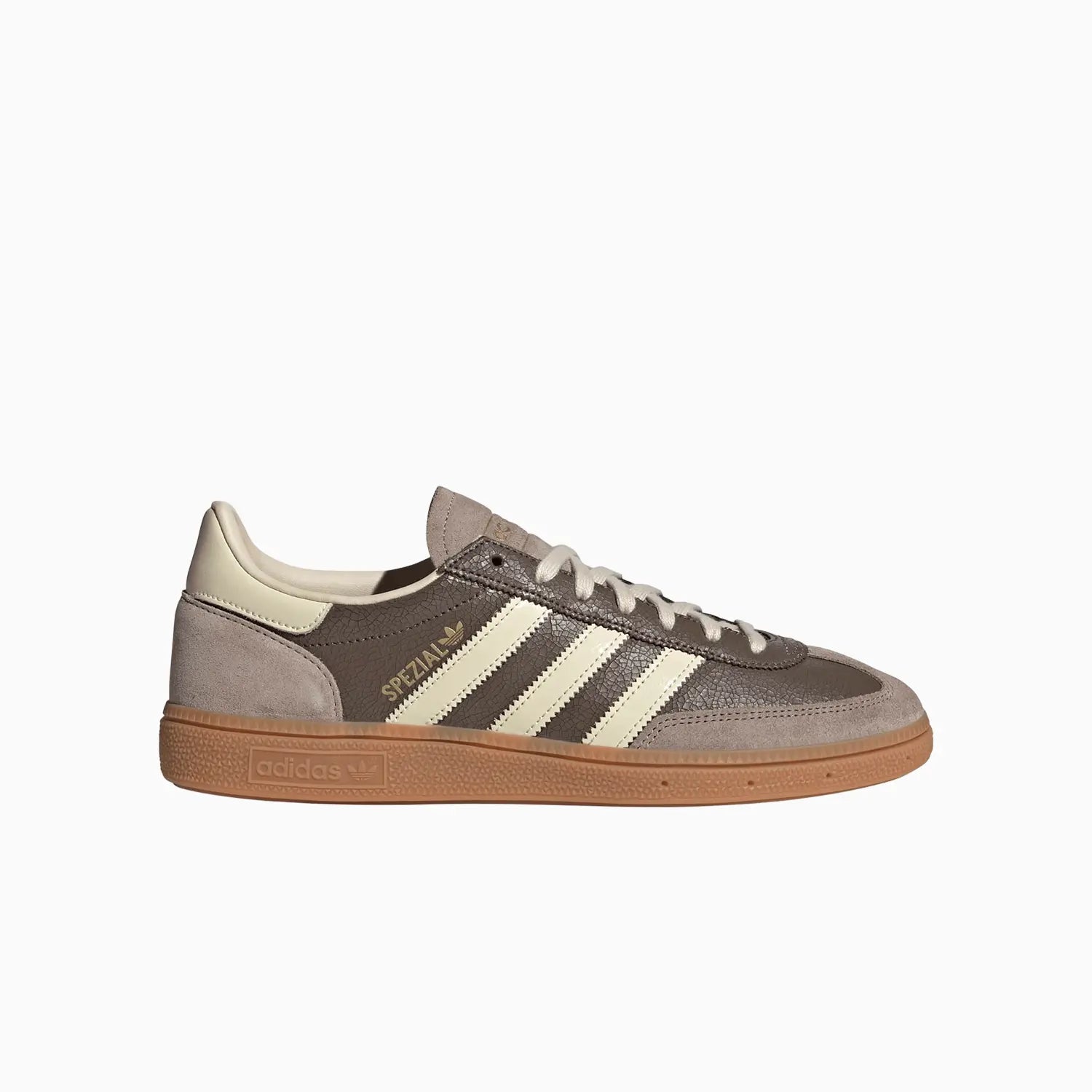 Adidas Men's Handball Spezial Shoes Earth Strata/Warm Vanilla/Gum - lateral profile