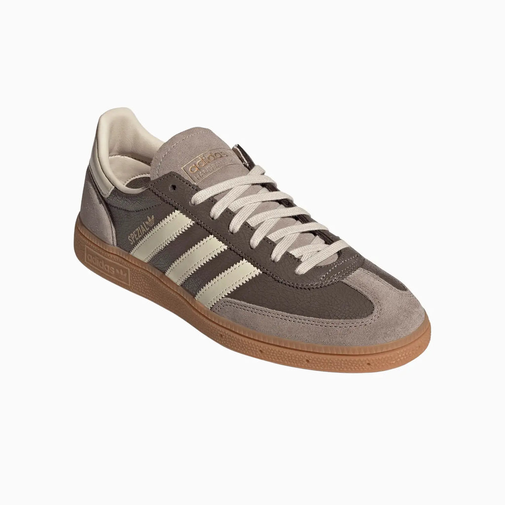 Adidas Men's Handball Spezial Shoes Earth Strata/Warm Vanilla/Gum - three-quarter front