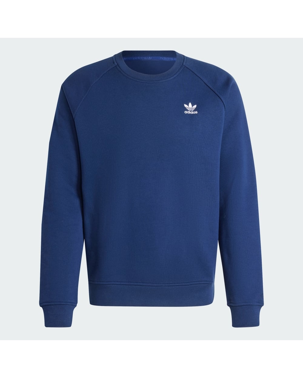 Adidas Men's Trefoil Essentials Crew Sweatshirt - Night Indigo, laydown