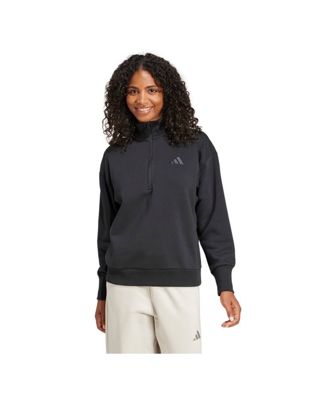 Adidas Women's ALL SZN Fleece Loose Quarter-Zip Sweatshirt