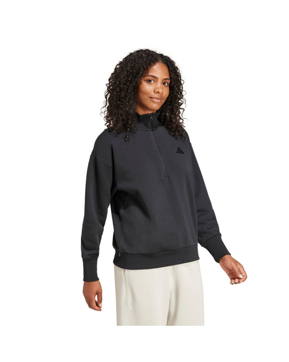 Adidas Women's ALL SZN Fleece Loose Quarter-Zip Sweatshirt