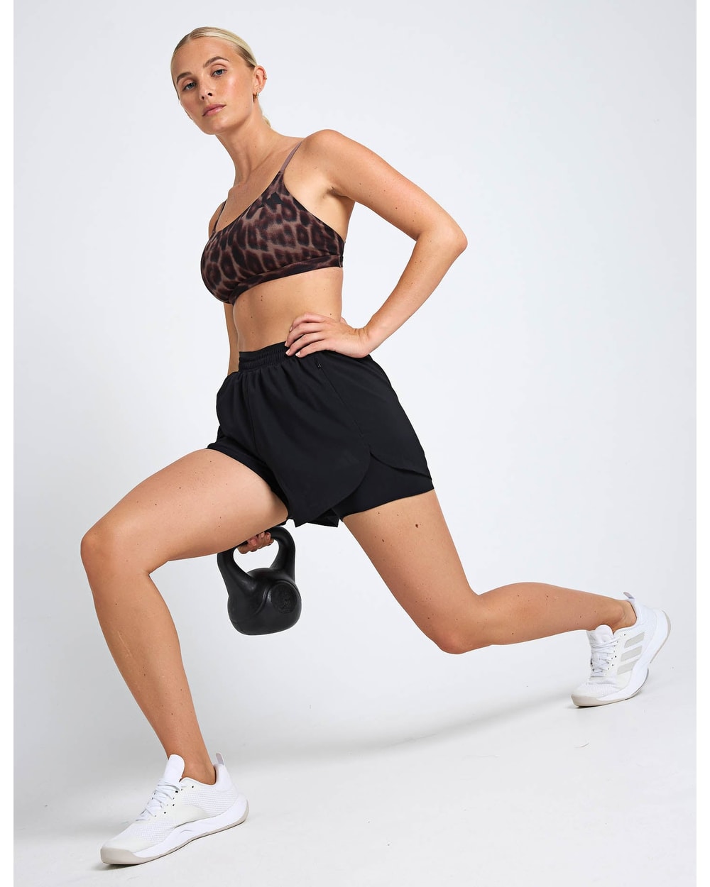 Adidas Women's D4T Workout Go To 2-in-1 Shorts