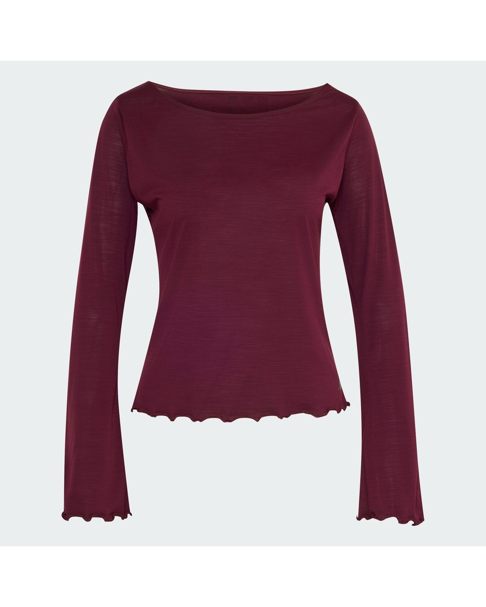 adidas Motion Long Sleeve T-Shirt Burgundy laydown